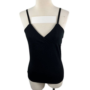 NWOT OPEN EDIT Women's Black V-Neck Cotton Blend Camisole (M)‎